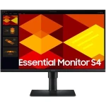 24" SAMSUNG Essential S4 S24D406GAU černá / IPS / 1920x1080 / 16:9 / 5ms / 1000:1 / 250cd-m2 / HDMI + DP / VESA (LS24D406GAUXEN)