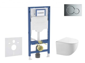 GEBERIT - Duofix Set předstěnové instalace, klozetu Gaia a sedátka softclose, tlačítko Sigma01, lesklý chrom SANI11CA1126B