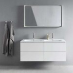 DURAVIT - L-Cube Umyvadlová skříňka 55x129x48 cm, 4 zásuvky, bílá mat LC625901818