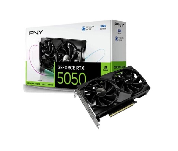 PNY VGA Nvidia GeForce RTX 5050 8GB Dual Fan, RTX 5050, 8GB GDDR6, 3xDP, 1xHDMI EDF_1096023
