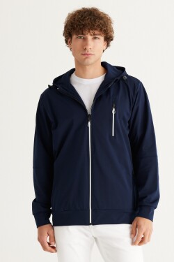 ALTINYILDIZ CLASSICS Men's Navy Blue Standard Fit Normal Fit Hooded Pocket Casual Sweatshirt