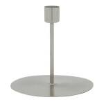 House Doctor Kovový svícen Anit Silver 13 cm, stříbrná barva, kov
