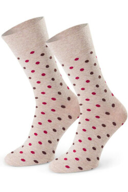 Ponožky k obleku - se vzorem 056 béžová melanž 39-41