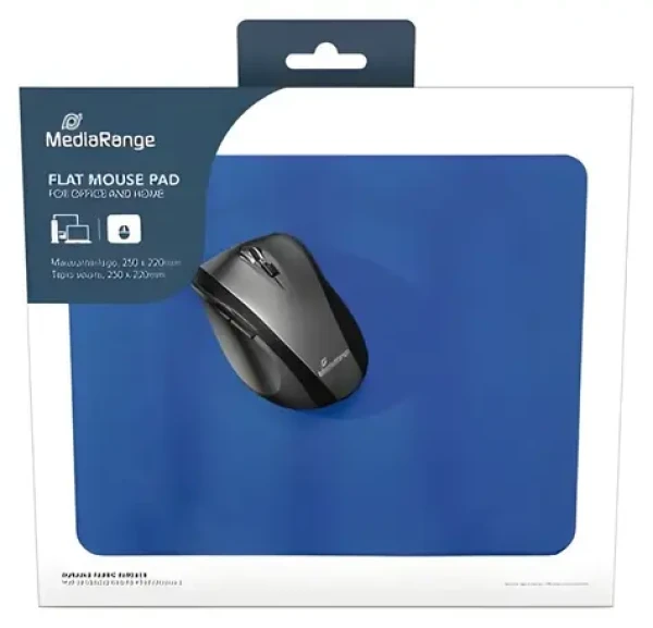 MediaRange podložka pod myš 250x220 mm modrá / Podložka pod myš / tloušťka 3 mm / protiskluzový podklad (MROS254)