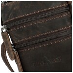 Menší kožená crossbody GW Roseline, tmavě hnědá