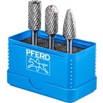 PFERD 21214183 frézovací kolík tvrdokov Špičatý kužel Délka 41 mm Vnější Ø 3 mm Pracovní délka 11 mm Ø hřídele 3 mm 1 ks