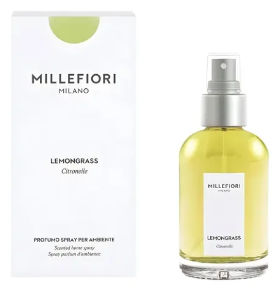 Millefiori Lemon Grass / Bytová vůně / rozprašovač / 100 ml / svěží citrusová (77SRLG)