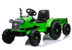 Mamido Dětský elektrický traktor s vlečkou T1 zelený