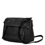 Trendy dámská koženková crossbody kabelka Lenka, černá