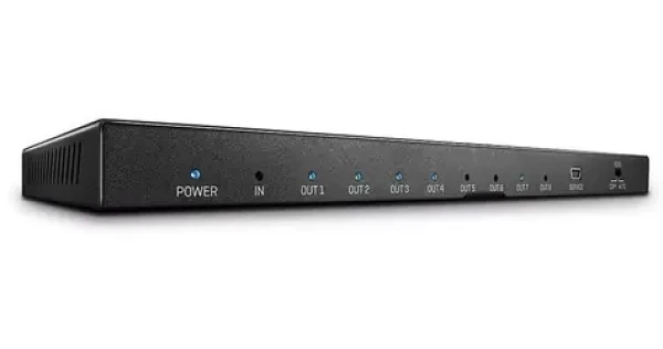 Lindy 8 Port HDMI 18G Splitter černá / HDMI splitter / 4K 60Hz / HDR / HDCP 2.2 (38237)