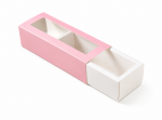 Cake star Krabička na makronky růžová 20,8x7,4x5,6 cm (na 6 kusů)