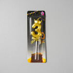 Dortová svíčka s "korunkou" zlatá č.3