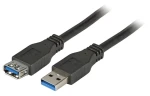 EFB USB 3.0 A-A černá / Prodlužovací kabel / M/F / 1,8 m / 5 Gbit/s (K5237.1,8)