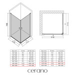 CERANO - Sprchový kout Antelo Duo L/P - 6 mm - chrom, transparentní sklo - 120x110x190 - otočný CER-8050BD142