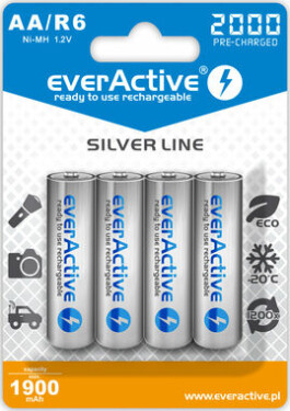 EverActive Silver Line nabíjecí baterie AA (R6) 2000 mAh 4ks / Ni-MH (EVHRL6-2000)