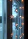 STAR TRADING Světelný řetěz s hvězdičkami Star Curtain 90 × 120 cm, čirá barva, plast
