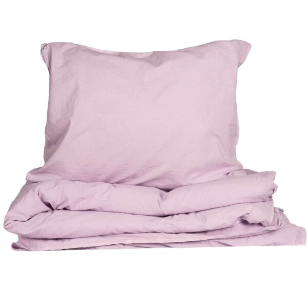 Storefactory Povlečení z organické bavlny Crinkle Creamy Violet 150 × 210 cm, růžová barva, textil