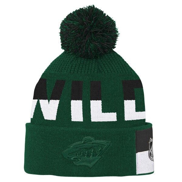 Outerstuff Dětská zimní čepice Minnesota Wild NHL Faceoff Jacquard Knit