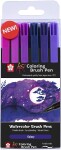 Sakura, POXBR6F, Koi brush pen, sada štětečkových akvarelových popisovačů, Galaxy, 6 ks