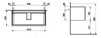 Laufen - Pro S Umyvadlová skříňka, 1010x450x390 mm, 1 zásuvka, lesklá bílá H4835520964751