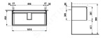 Laufen - Pro S Umyvadlová skříňka, 1010x450x390 mm, 1 zásuvka, matná bílá H4835510964631