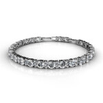 Royal Fashion stříbrný pozlacený náramek Swarovski DBS0147-001-WG