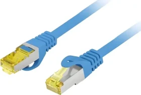 Lanberg CAT6A S/FTP 1m modrá / Patch kabel / LSZH / CU / Fluke Passed (PCF6A-10CU-0100-B)