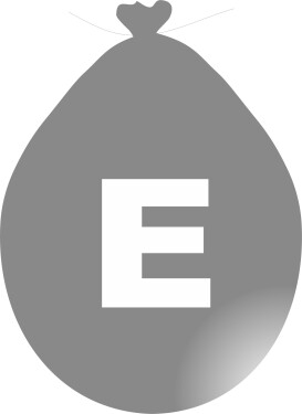 Balónek písmeno E stříbrné balonky.cz Balónek písmeno E stříbrné balonky.cz