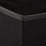 Taburet s úložným prostorem, látka černá