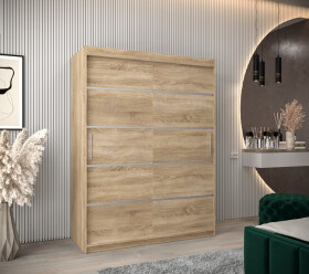 Šatní skříň Abi V1 Barva korpusu: Dub Sonoma, Rozměry: 150 cm, Dveře: Dub sonoma