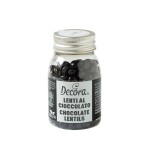 Decora čokoládové mini lentilky černé (80 g)