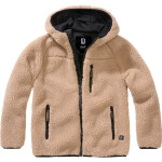 Brandit Bunda dětská Kids Teddyfleece Jacket Hooded camel 158/164