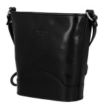 Luxusní dámská kožená crossbody kabelka Sylva, černá