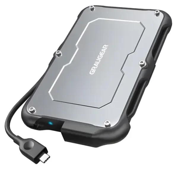 GrauGear G-2502-C-10G / Externí pouzdro pro HDD/SSD / 2.5" / USB-C / USB 3.2 Gen 2 / SATA III (G-2502-C-10G)