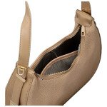 Stylová dámská koženková kabelka na rameno Agatha, béžová