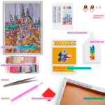 Antistresové omalovánky TSvetnoy TSvetnoy, LG063e, Diamond painting - diamantové malování, 40 x 50 cm, Věže starého města