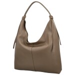 Trendy dámská kožená kabelka na rameno Anestis, taupe