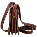 Stylová dámská kožená crossbody kabelka Sajmon, hnědá