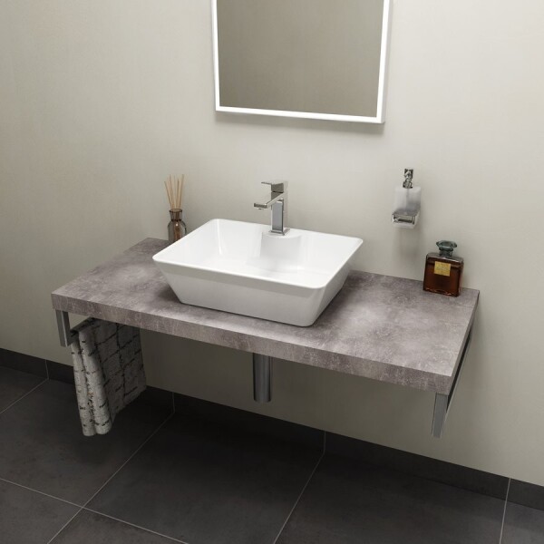 SAPHO - AVICE deska pod umyvadlo 100x50cm, tl.5cm, cement AV107