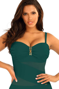 Dámské jednodílné plavky Gold7 S8030CH3-7 zelené - Self 42C