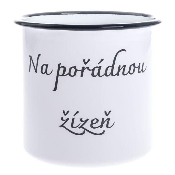 Hrnek smaltový dekorační Na pořádnou žízeň 1000 ml