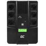 Green Cell 800VA | 480W / AiO Záložní zdroj / 2-6ms / 12V/9Ah / 6x Schuko (UPS07)