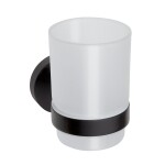 SAPHO - X-ROUND BLACK sklenka, mléčné sklo, černá mat XR903B