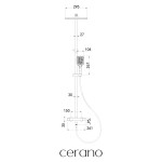 CERANO - Sprchový nástěnný sloup Velar - termostatická vanová otočná baterie - černá matná CER-198282B2