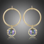 Náušnice Swarovski Elements Viola, Fialová