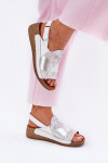 Dámské Kožené Sandály Na Klínu S Pletením Maciejka L7067-11 Bílé 39