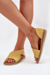 Kožené Dámské Sandály Artiker 46C1015 Žluté 41