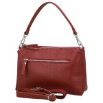 Trendy dámská kožená kabelka na rameno Annisa, tmavě červená