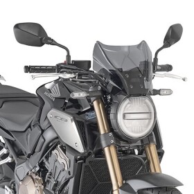 1173S plexi kouřové univerzální, vxš 220x310 mm, použij montážní sadu pro konkrétní moto