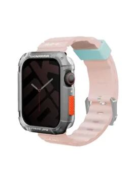 SKINARMA SHOKKU silikonový řemínek pro Apple Watch 45/44/42 mm růžová (8886461243413)
